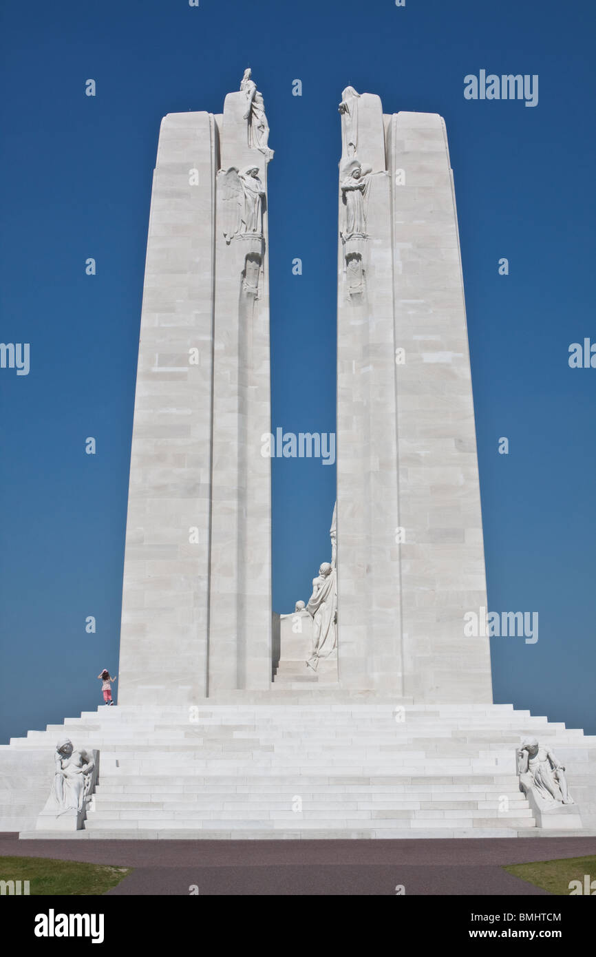 Vimy Ridge Memorial to all Canadians who gave their lives in the First World War Stock Photo