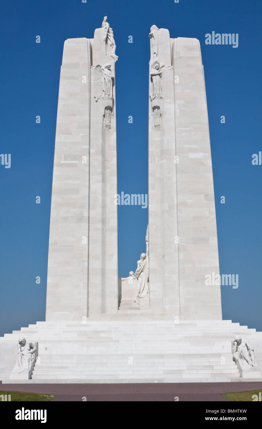 Vimy Ridge Memorial to all Canadians who gave their lives in the First World War Stock Photo