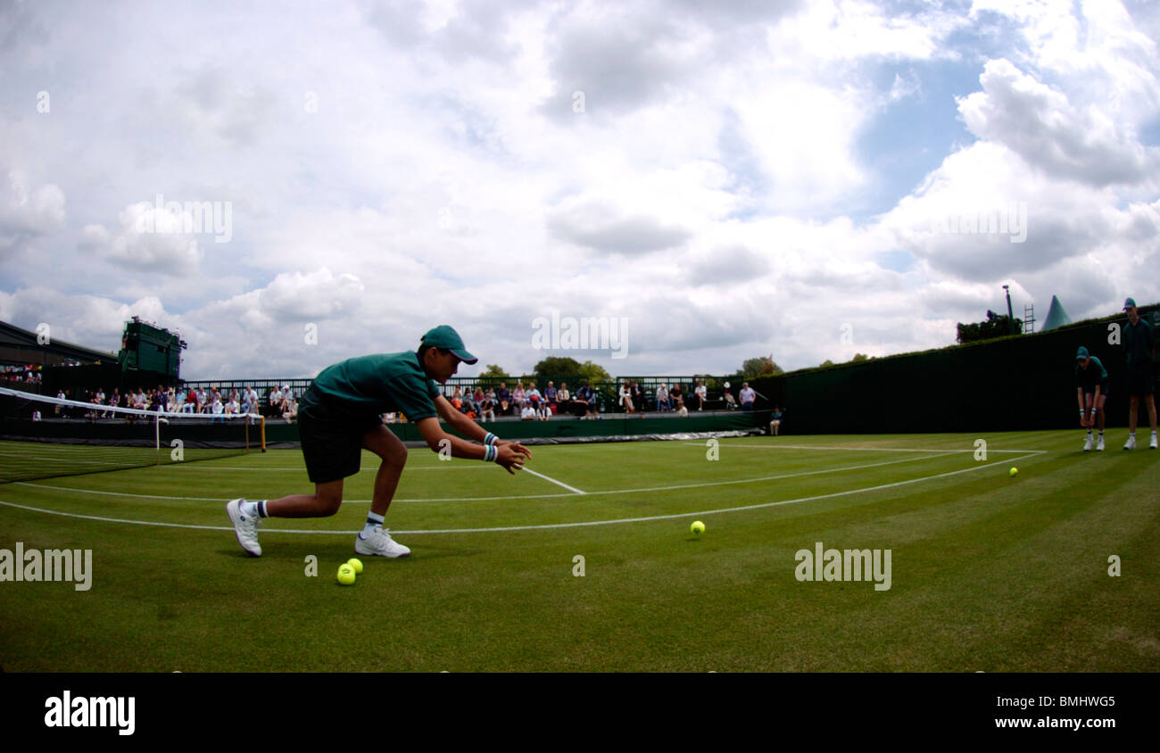 a ball boy at wimbledon 2004 Stock Photo Alamy