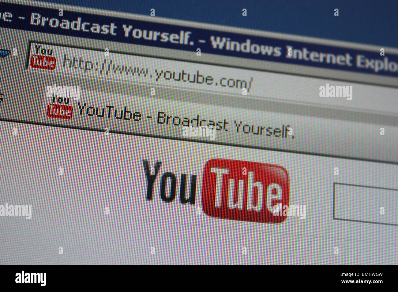 youtube computer screen shot Stock Photo - Alamy