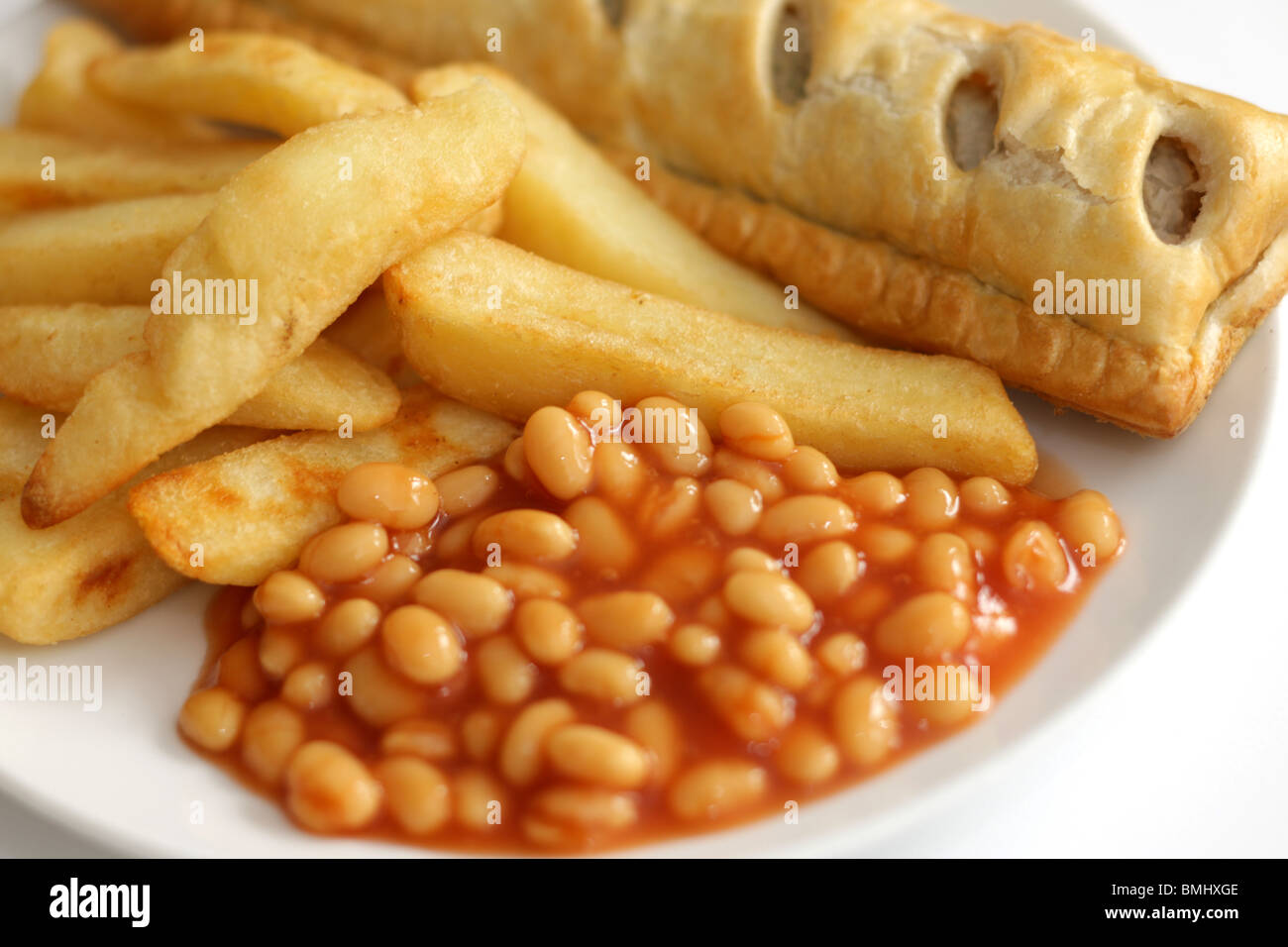 Baked beans chips chuncky food jumbo large roll sausage hi-res stock  photography and images - Alamy