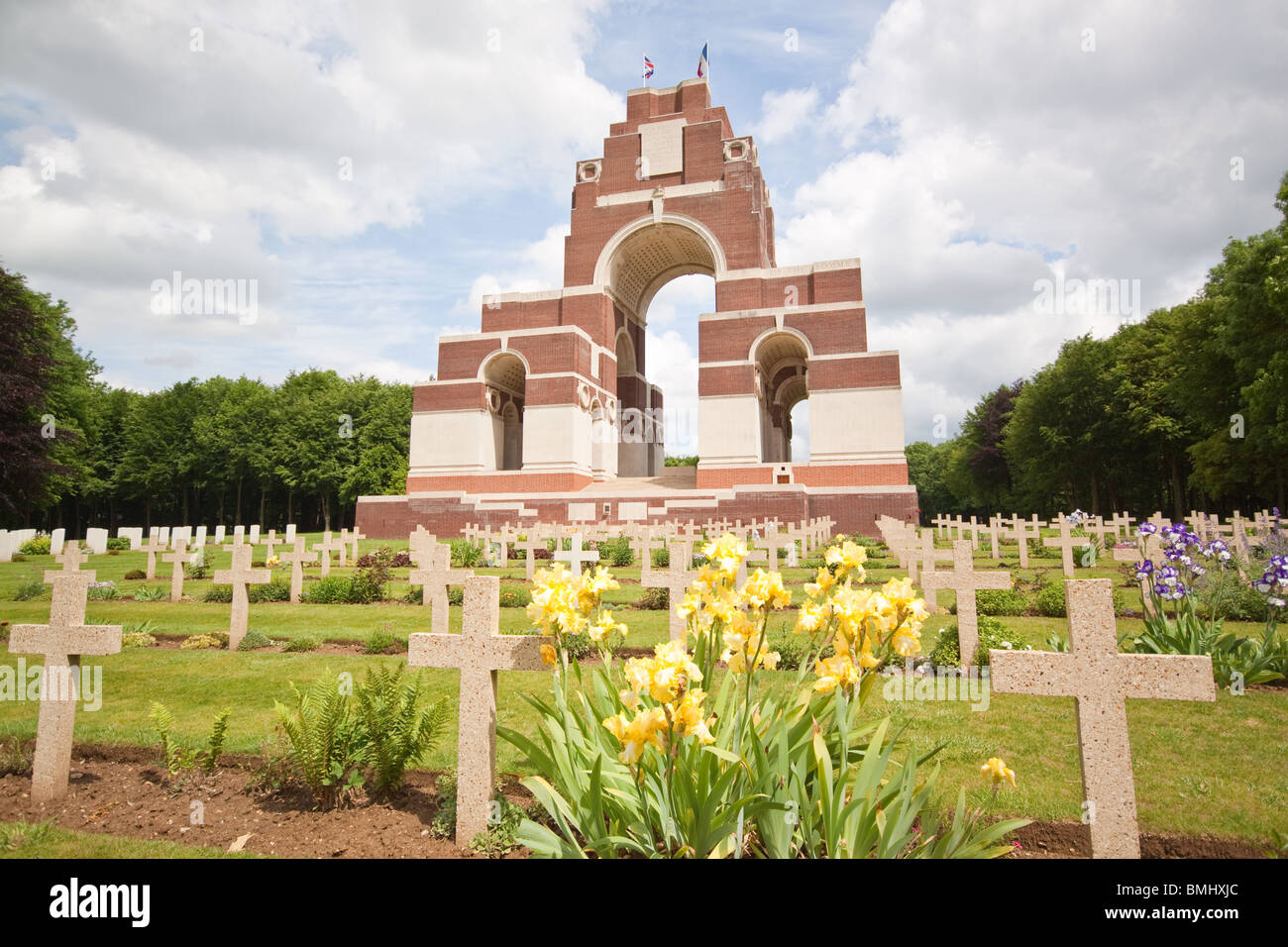 Franco British Memorial at Thiepval to the 'Missing of the Somme' who died in the Battles of the Somme and have no known grave Stock Photo