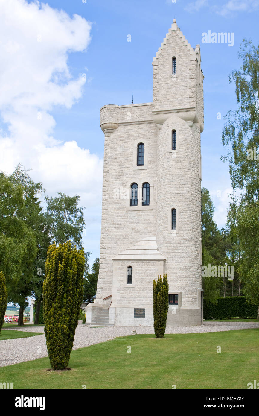 The Ulster Tower Memorial at Thiepval France Stock Photo