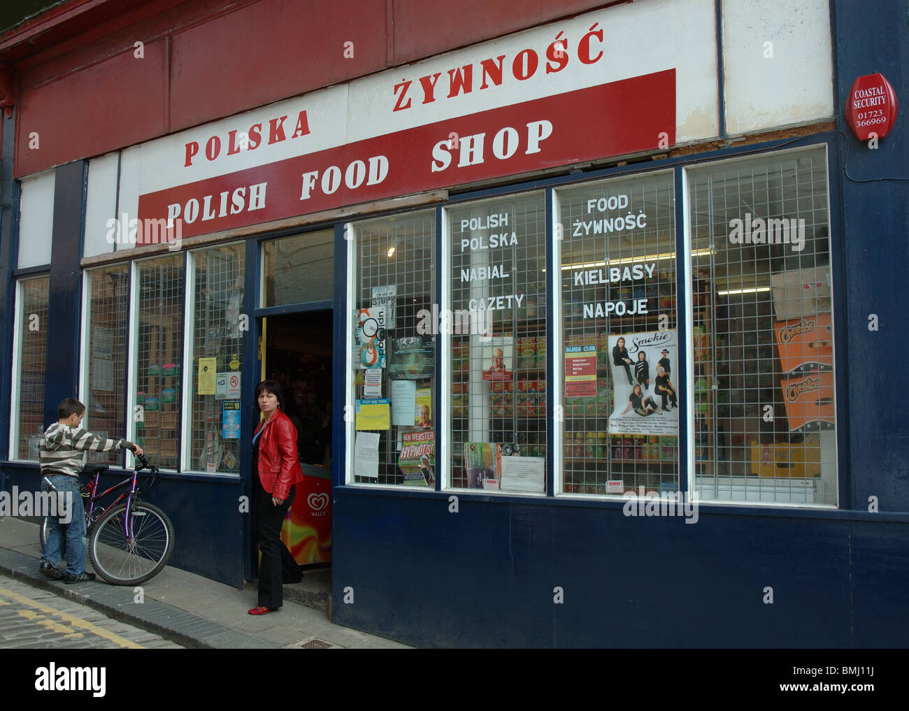 polish food shop, Scarborough, Yorkshire, England, UK Stock Photo