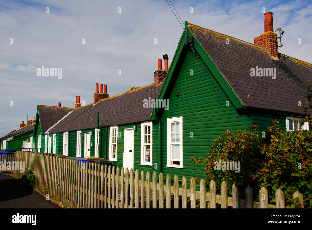 the Armstrong cottages bamburgh northumberland Stock Photo Alamy