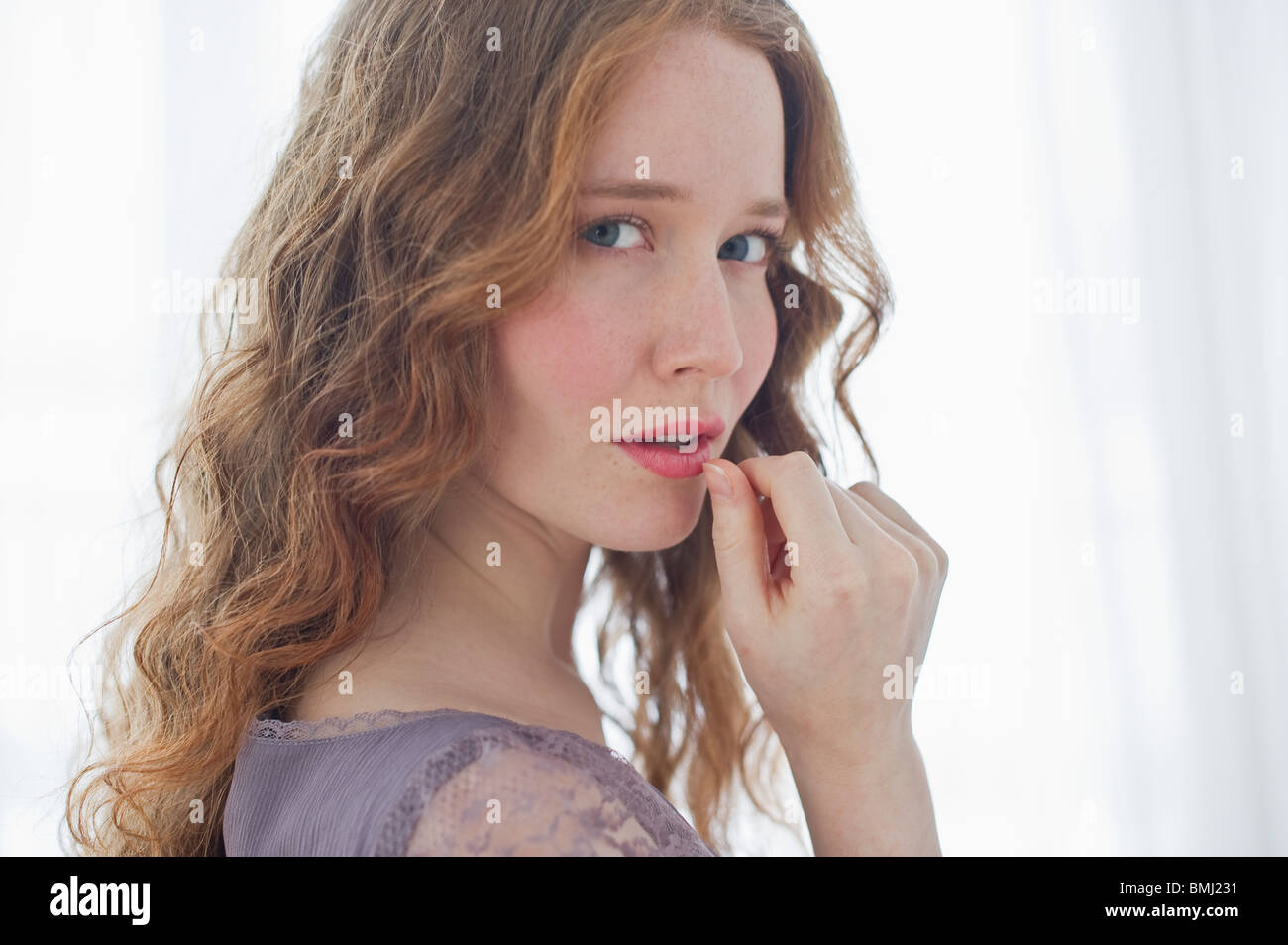 Red hair beautiful woman hi-res stock photography and images - Alamy