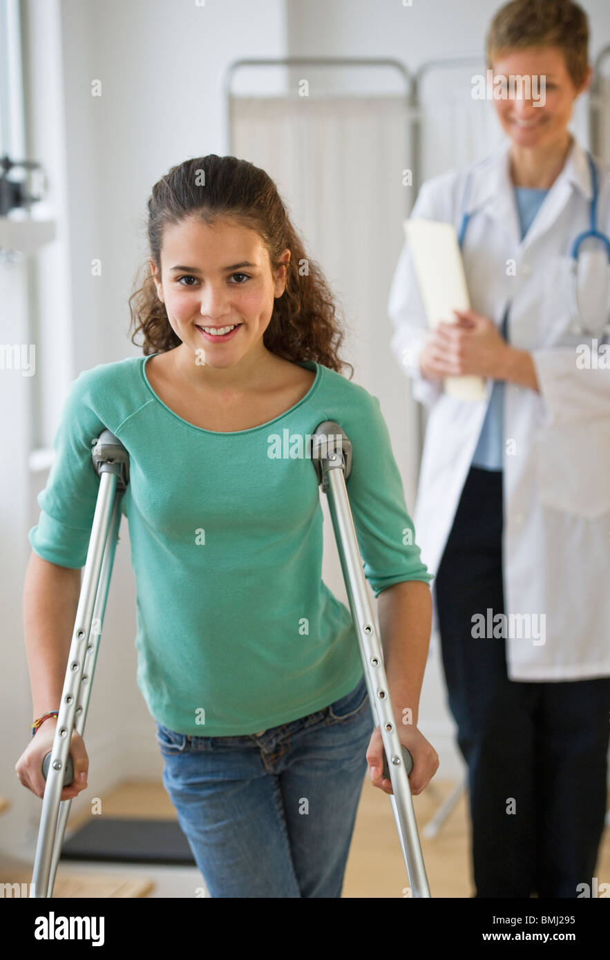 Throw crutches and walk Throw crutches and walk
