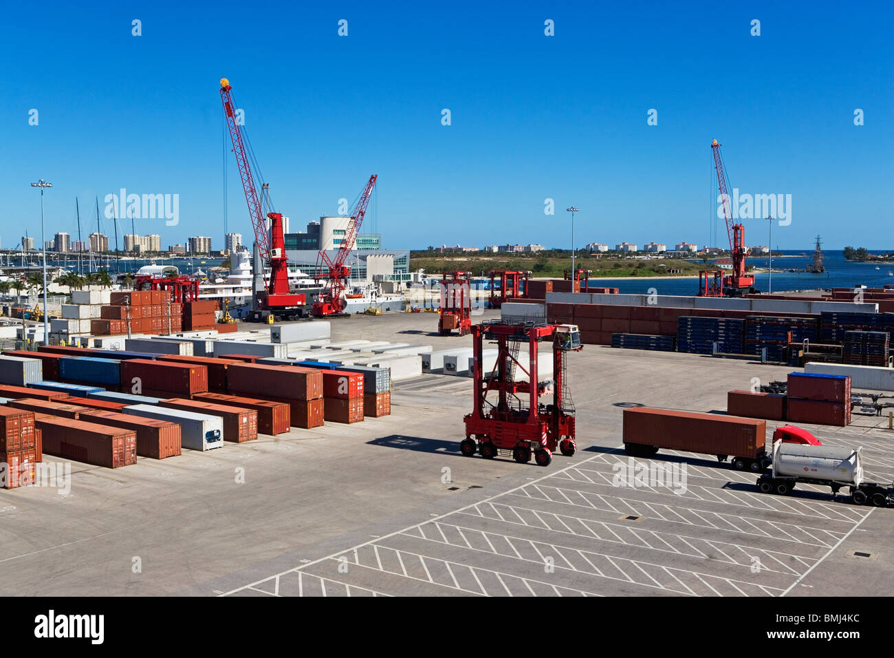 Commercial dock Stock Photo