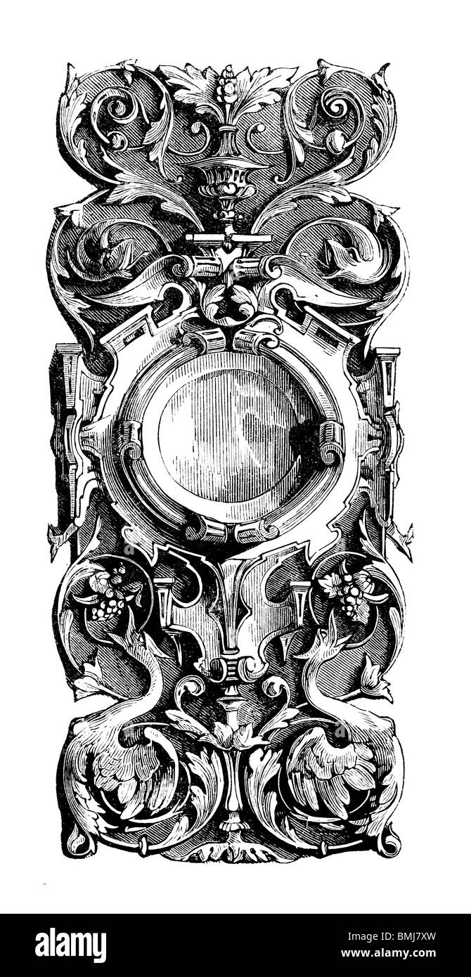 Engraved decorative pattern Cut Out Stock Images & Pictures - Alamy