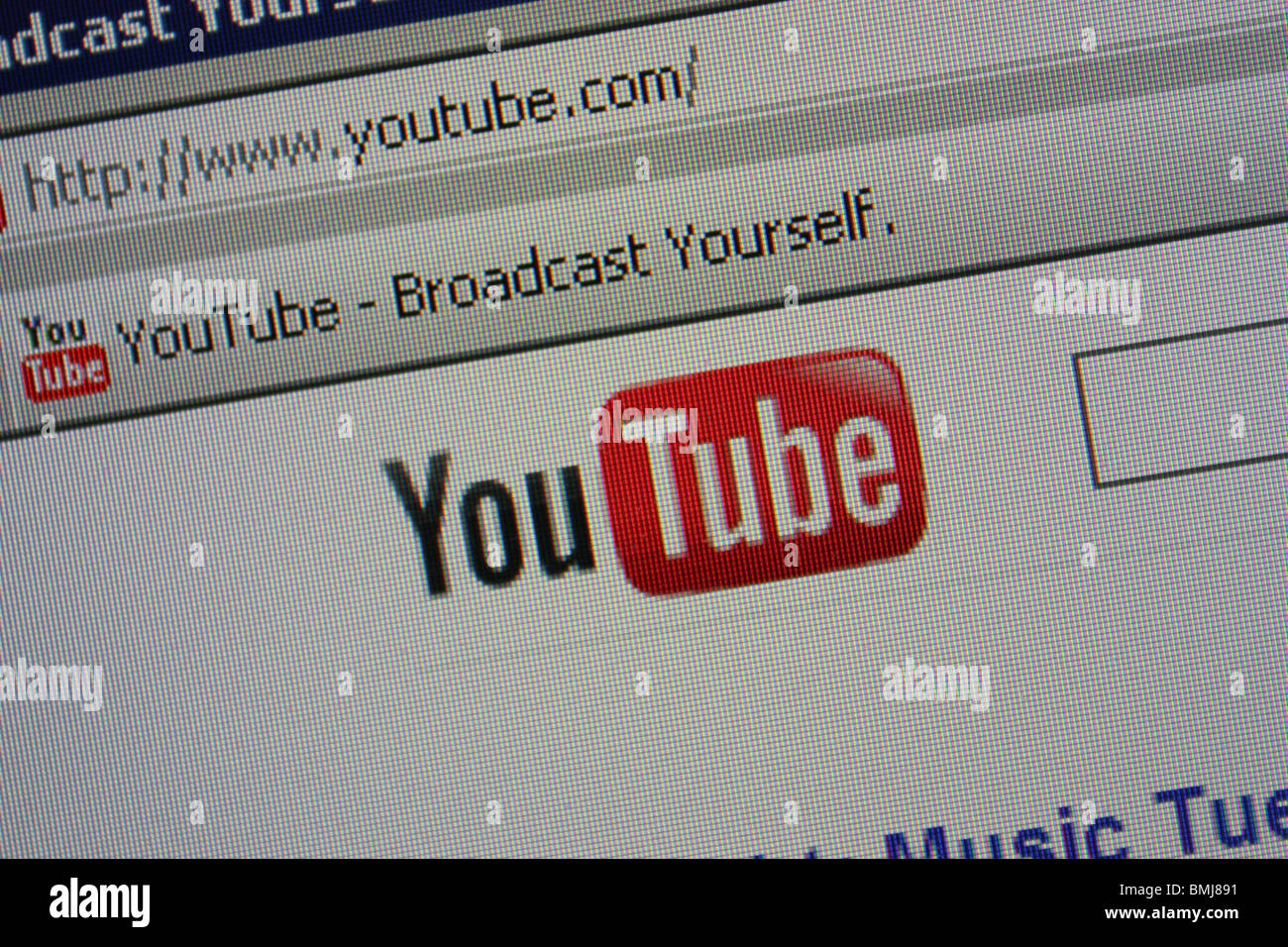 youtube computer screen shot Stock Photo - Alamy