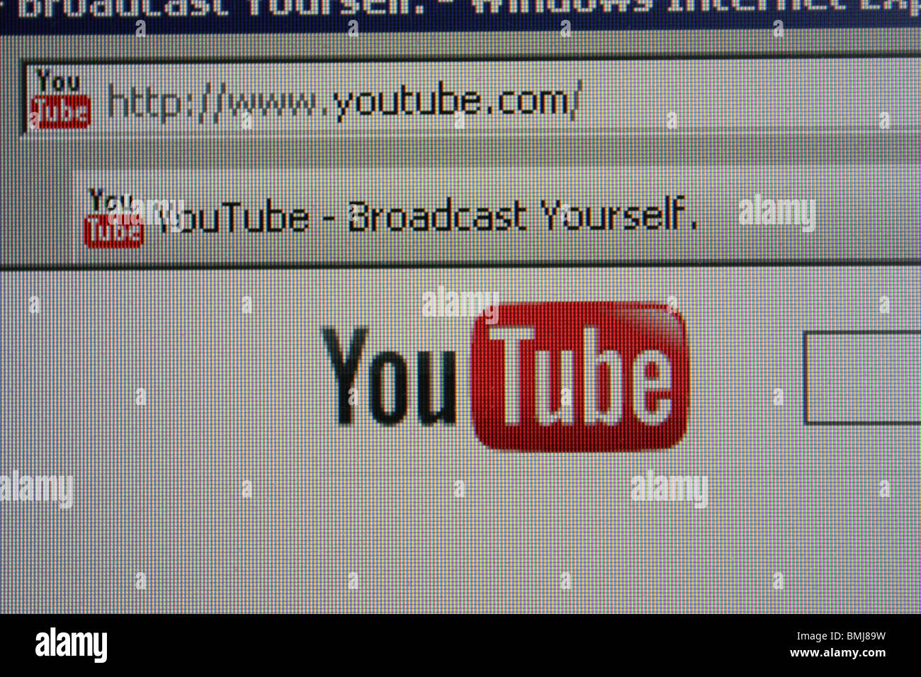 youtube computer screen shot Stock Photo - Alamy