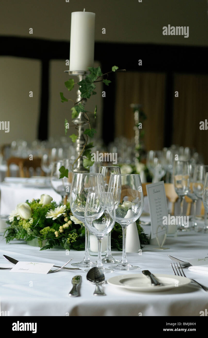 Wedding breakfast table Stock Photo Alamy