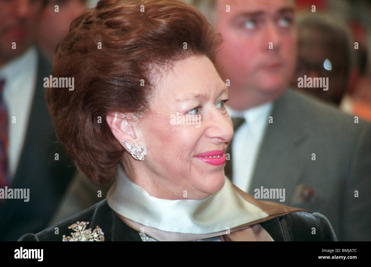 The late Princess Margaret at the 1996 Charityfair Design Centre London N1 England Stock Photo
