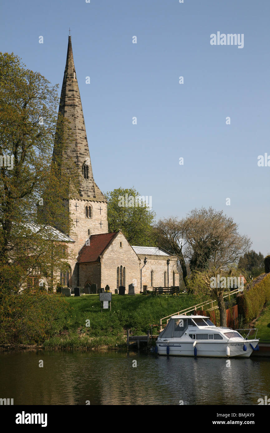 normanton on soar church by the river soar nottinghamshire Stock Photo