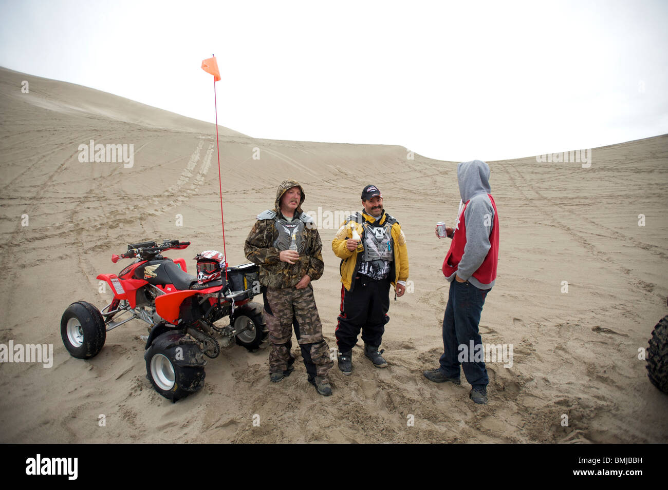 Dune buggies, quad bikes, ATCs and dirt bikes, ride through sand dunes