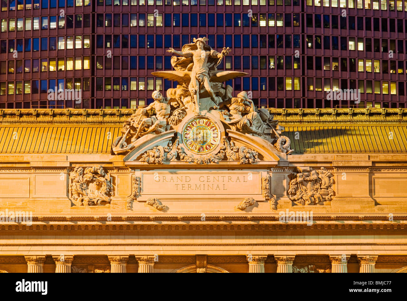 Statue of Mercury, Grand Central Terminal, New York City. Stock Photo