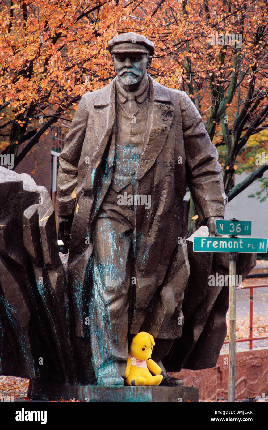 Statue of Russian Communist revolutionary leader Vladimir Lenin in the Fremont District of