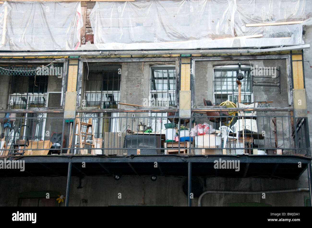 Balcony of a house Montreal Stock Photo Alamy