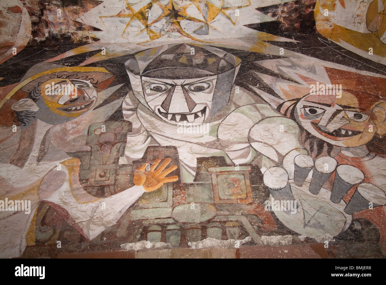 Historic town of San Miguel de Allende, Mural paintings, Mexico Stock Photo