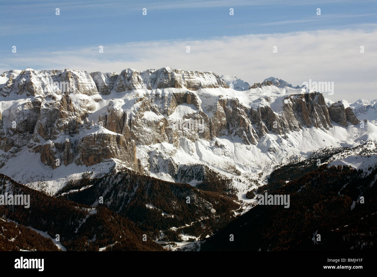 Gruppo Sella, Sella Gruppe, Selva Dolomites Italy Stock Photo
