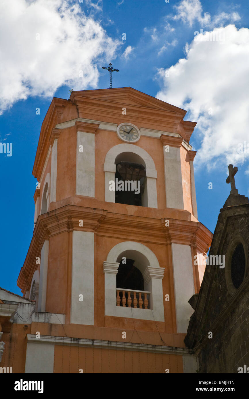 The bell tower of SAN AGUSTIN CHURCH is the oldest building in Spanish district of INTRAMUROS - MANILA, PHILIPPINES Stock Photo