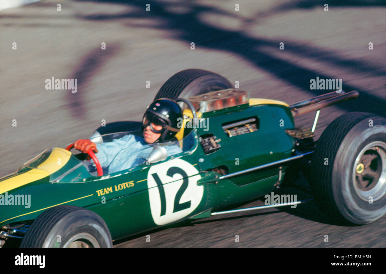 Jim Clark in Lotus 25 during 1964 Monaco Grand Prix Stock Photo