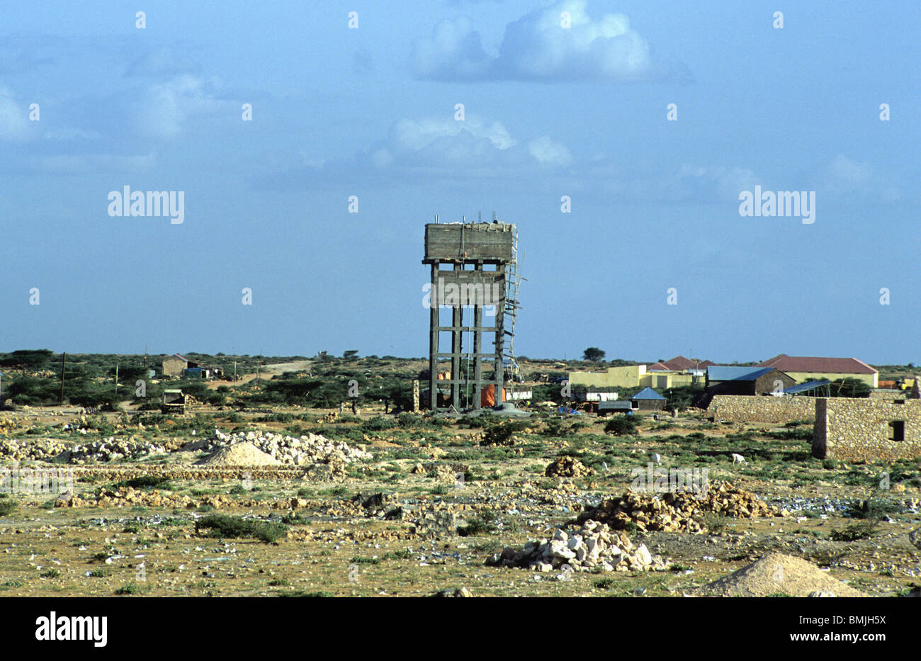 Water tower in Galkayo Somalia Stock Photo