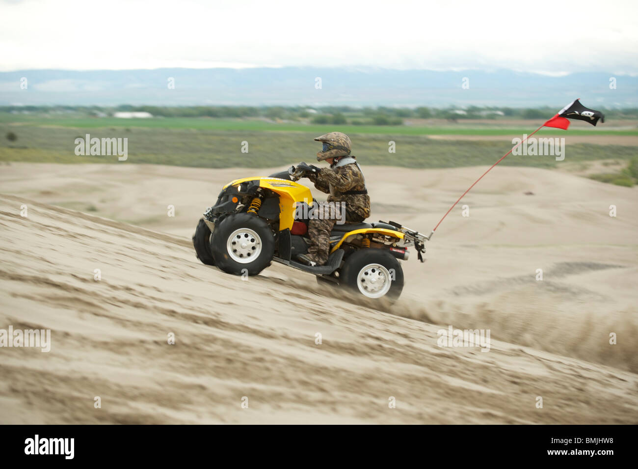 Dune buggies, quad bikes, ATCs and dirt bikes, ride through sand dunes