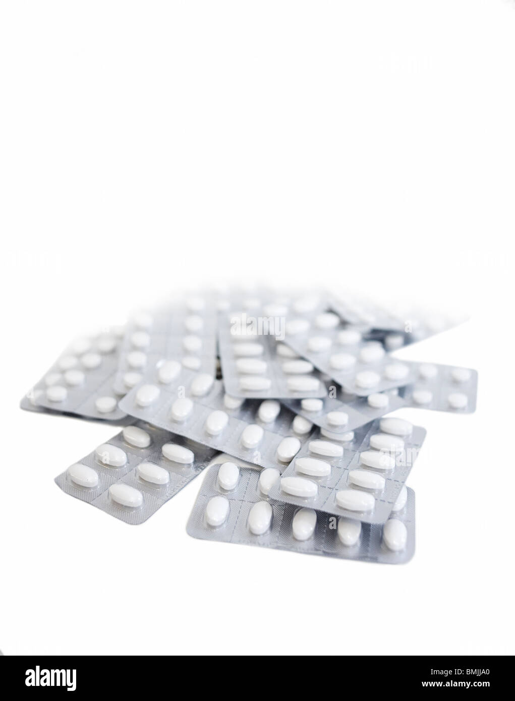 Scandinavia, Sweden, Stockholm, Blister pack of pills against white background Stock Photo