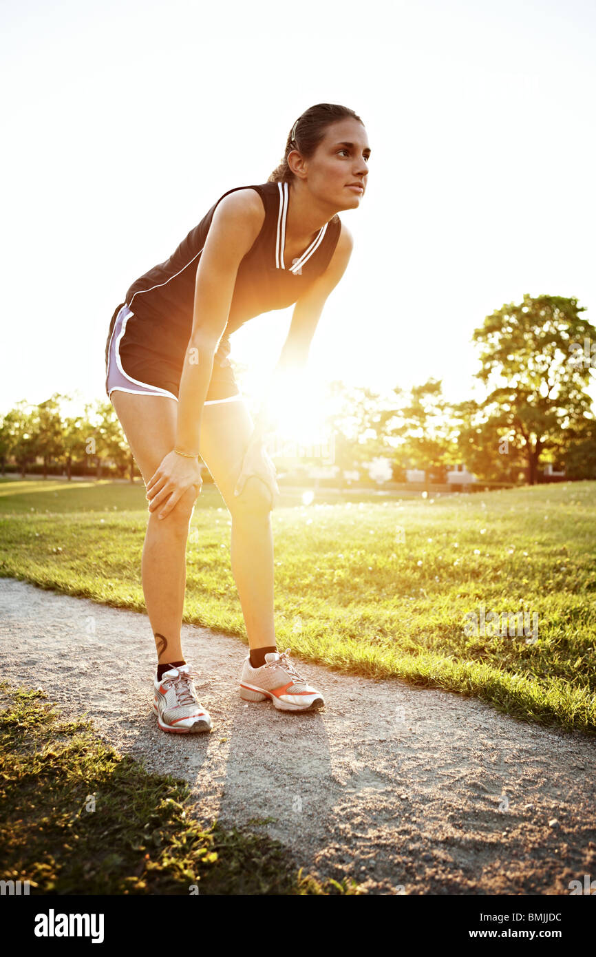 Bend over stretching exercising hi-res stock photography and images - Alamy