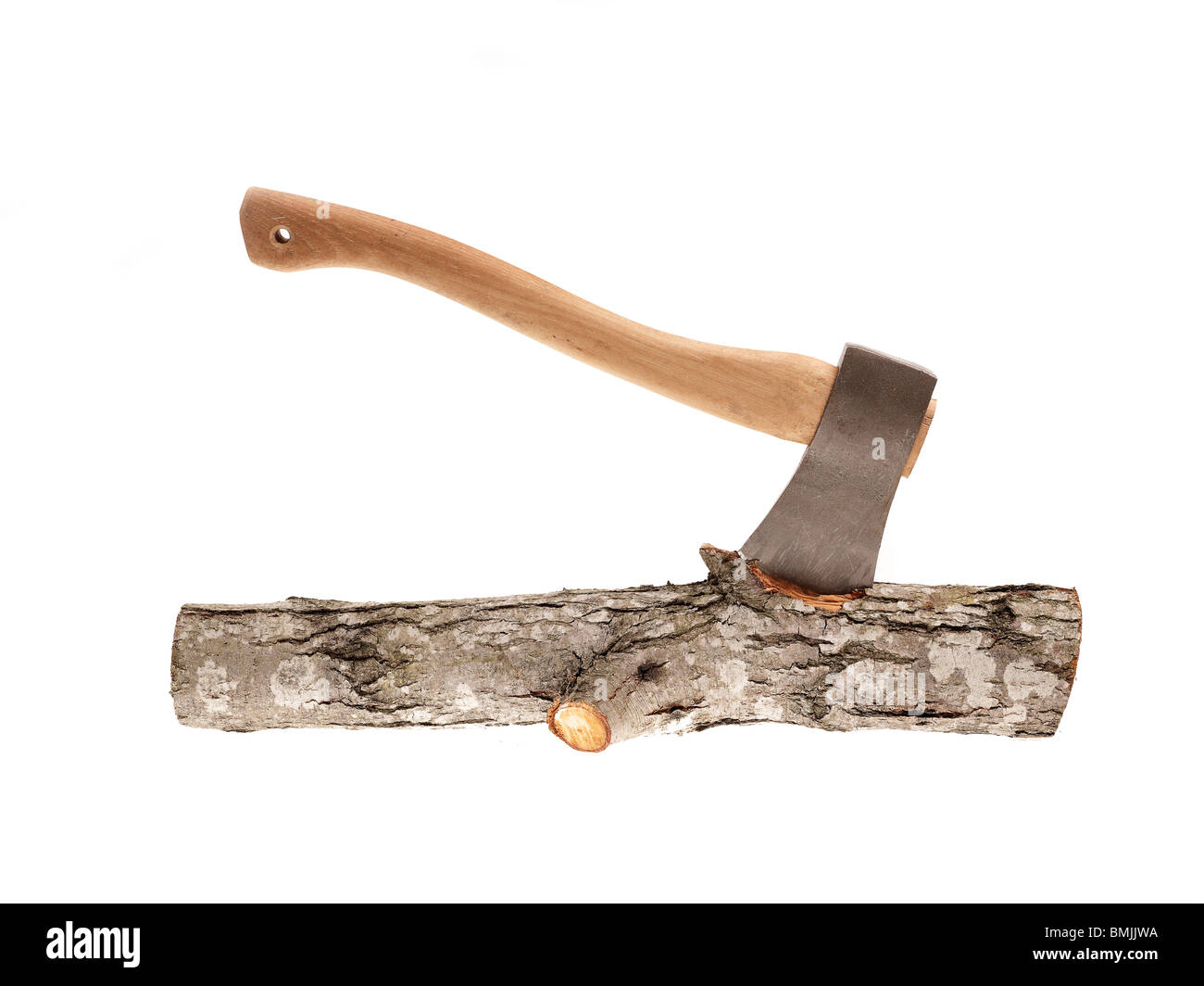 Ax in a log. Stock Photo