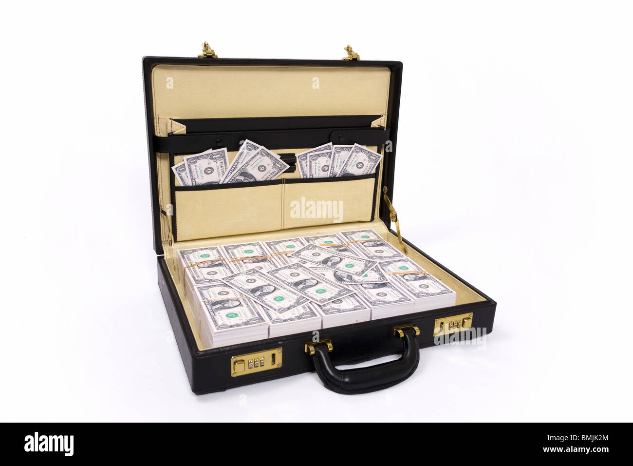 Suitcase Full Of Money Stock Photo Alamy