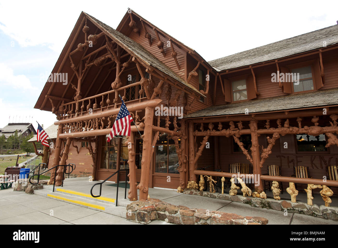 Old Faithful Lodge, Yellowstone National Park. Wyoming, USA Stock Photo -  Alamy