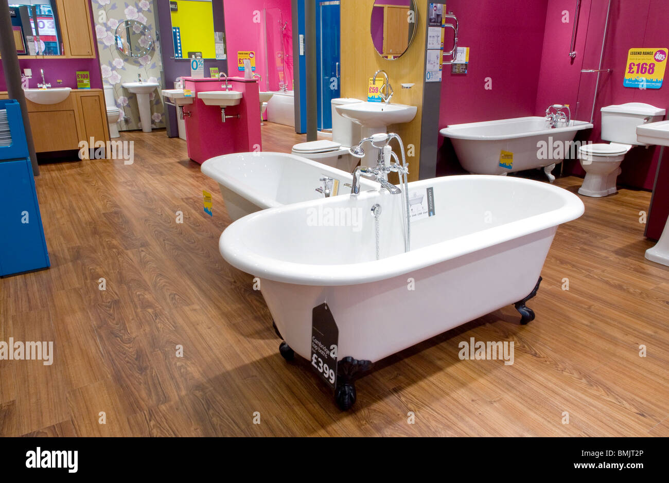 Bathstore, London, where you can choose a new bathroom. Stock Photo