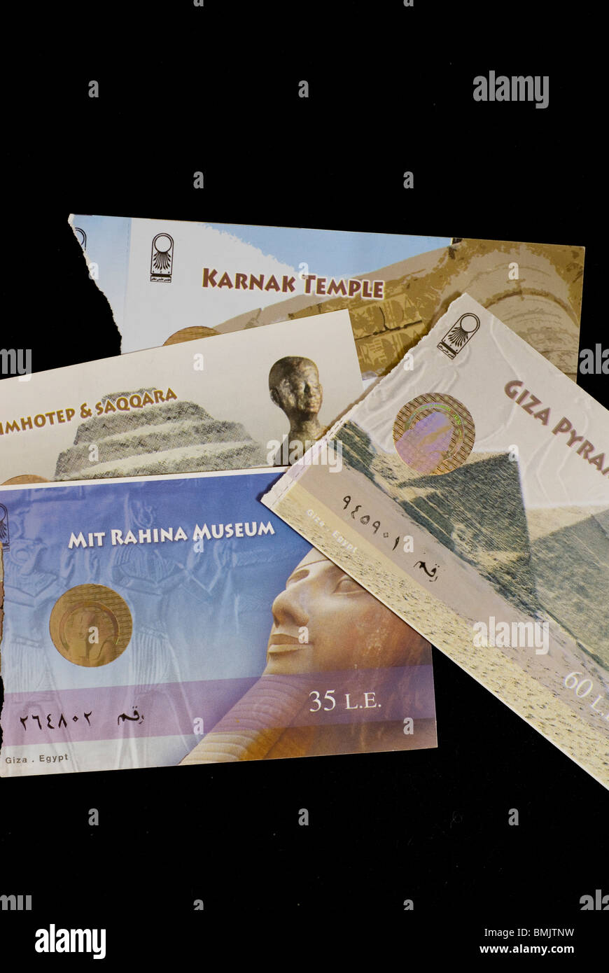 Egypt. Egyptian attraction tickets. PR Stock Photo Alamy