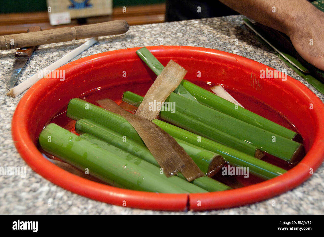 Egypt, Cairo. Traditional papyrus papyrus plant that is made