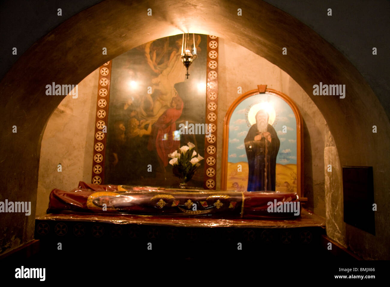 Shrine to St. Macarius in the Church of St. Macarius in the Monastery