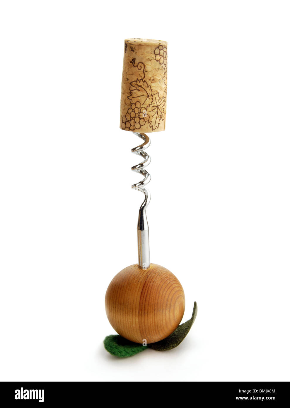 Wine cork and corkscrew Stock Photo Alamy