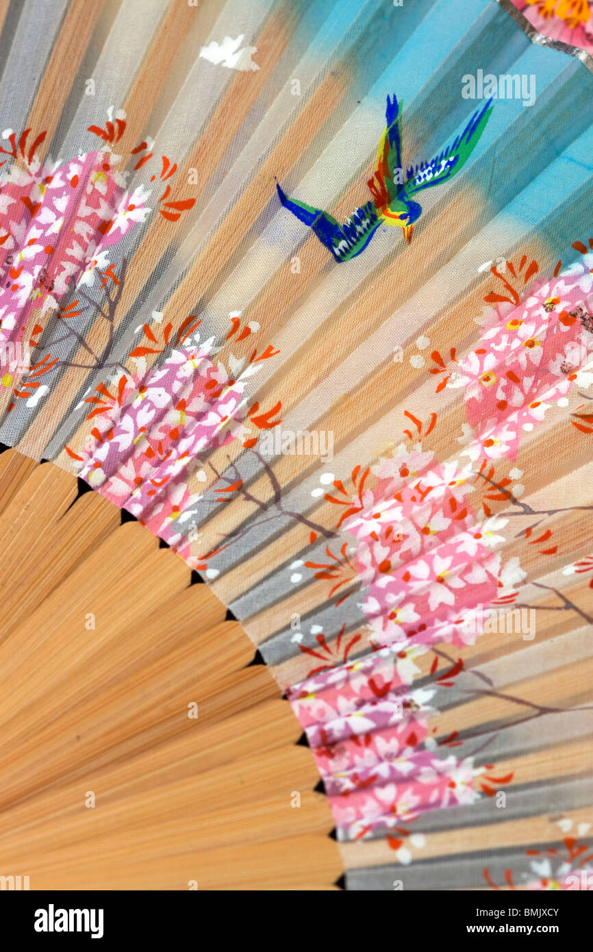 A Selection Of old Vintage Decorative silk folding Fans Stock Photo Alamy