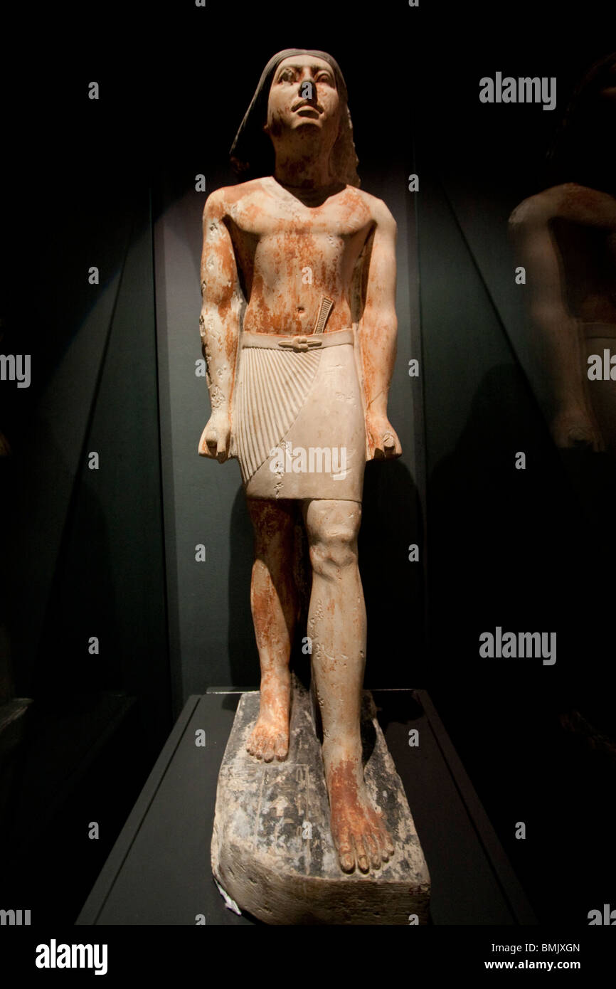 Ancient Egyptian statue on display at the Alexandria National Museum, Alexandria, Al Iskandariyah, Egypt Stock Photo