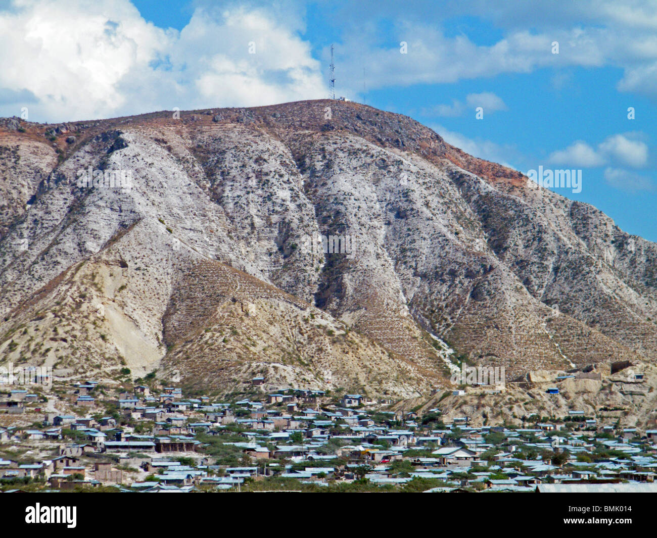 Deforestation and erosion in the hills above Gonaives, Haiti, leaving ...