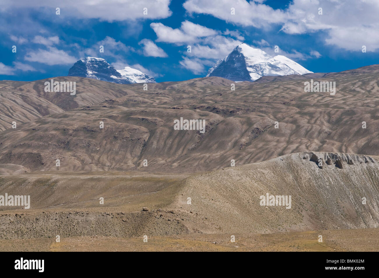 Mountain Karla Marxa (6723m), Shok Dara Valley, Pamirs Tajikistan Stock Photo