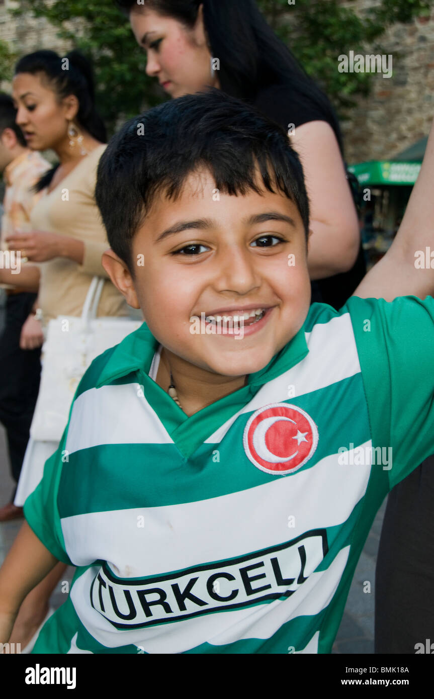 Bursa Turkey Anatolia Turkcell Little boy child Stock Photo