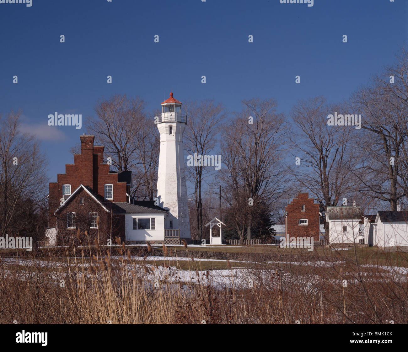 Port Sanilac Lighthouse, MI Stock Photo Alamy