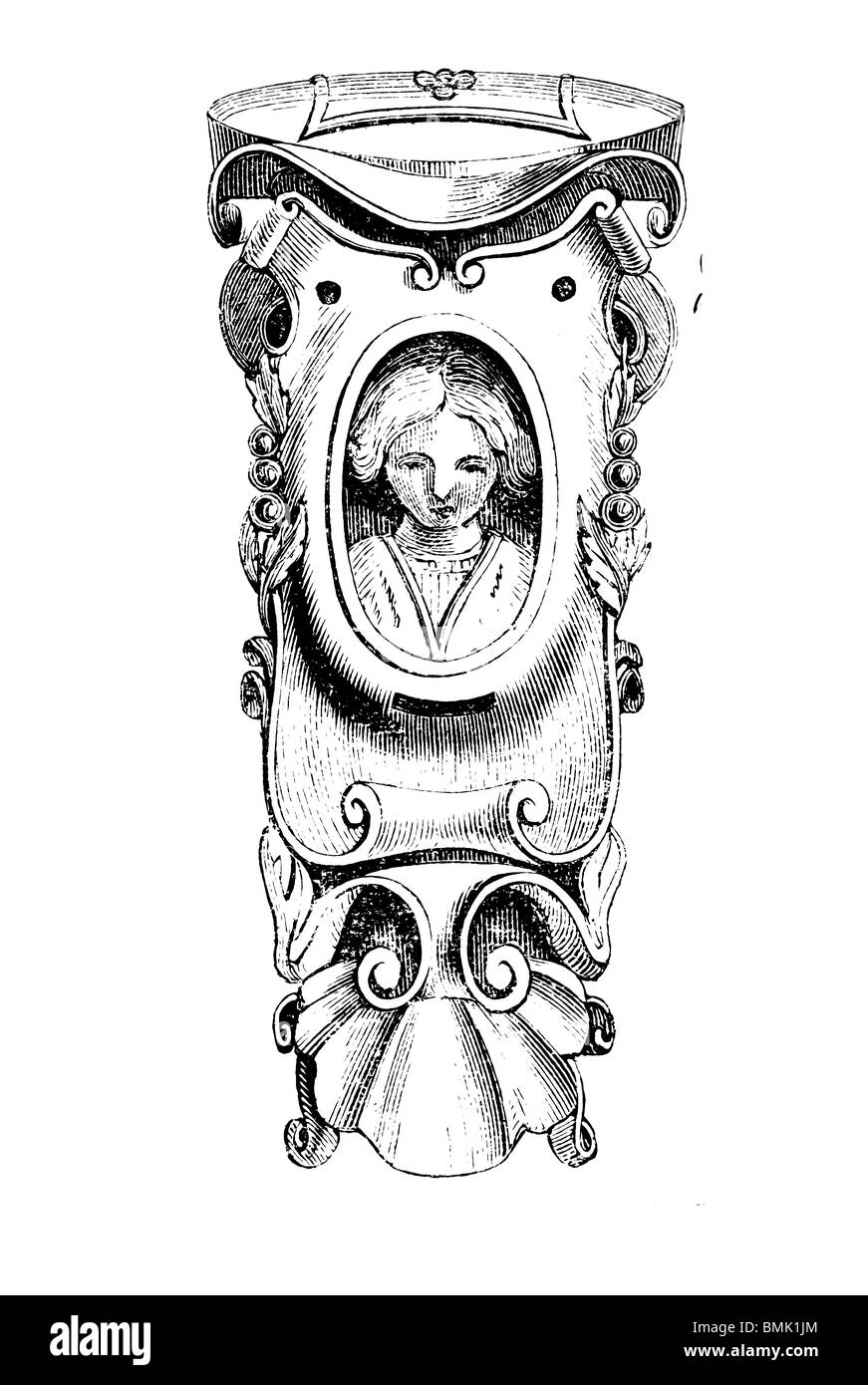 Flower sketch on old Cut Out Stock Images & Pictures - Alamy