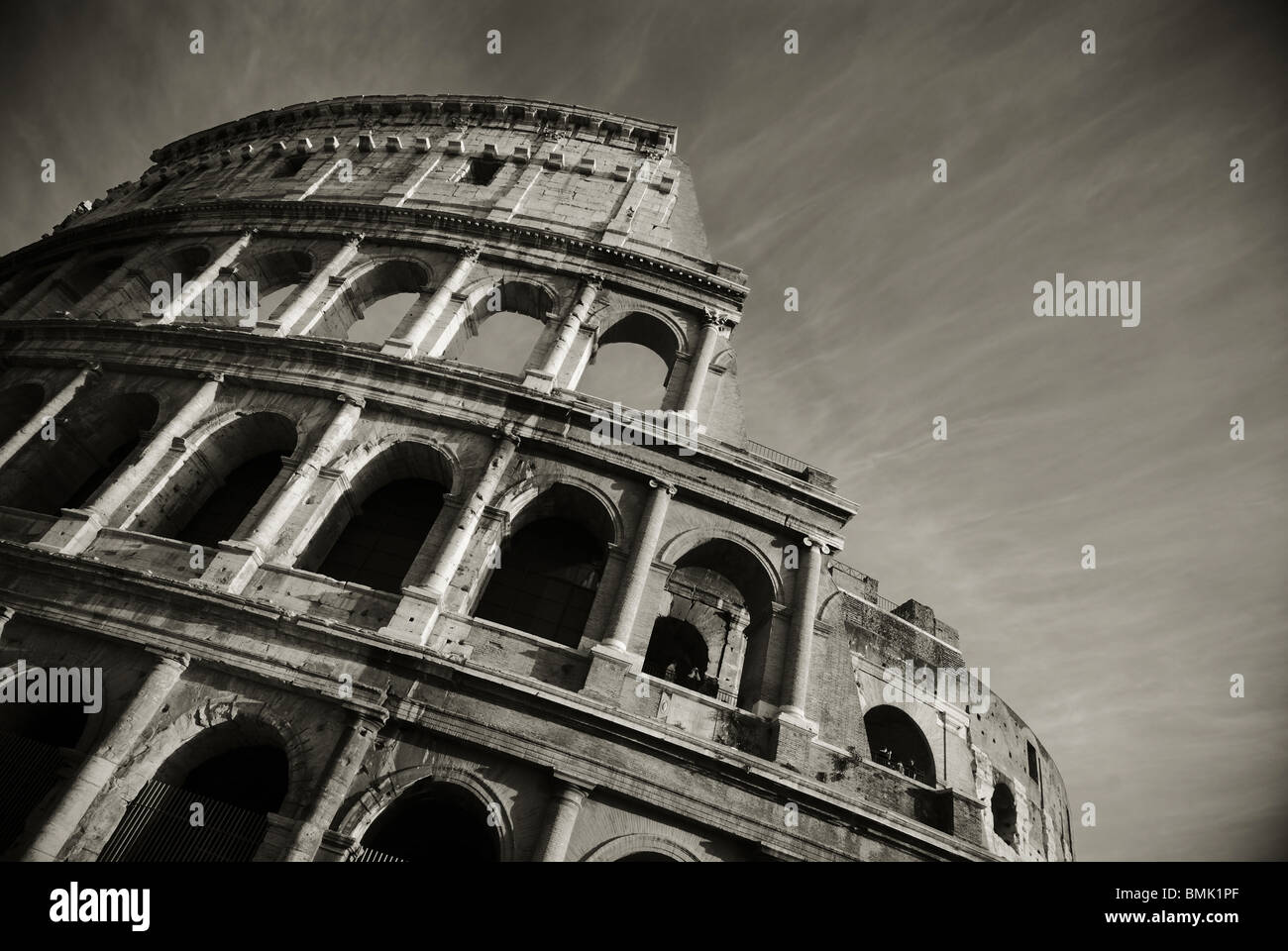 stunning view of the roman colosseum in black and white Stock Photo - Alamy