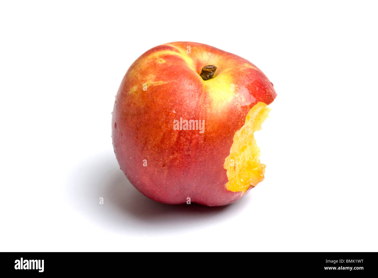 Delicious Peach Is Bited Isolated On White Background Stock Photo Alamy Delicious Peach Is Bited Isolated On White Background Stock Photo Alamy