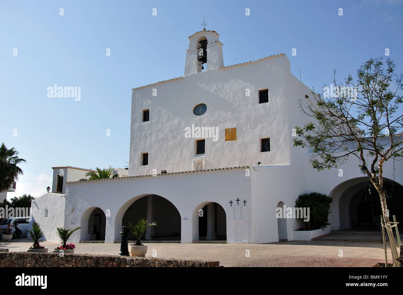 Parish church, Sant Josep de sa Talaia, Ibiza, Balearic Islands, Spain Stock Photo