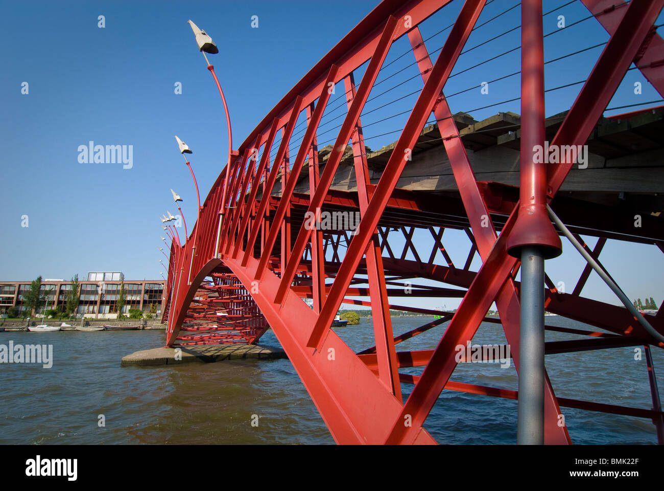The High Bridge, Hoge Brug, or Python Bridge in Amsterdam is designed ...