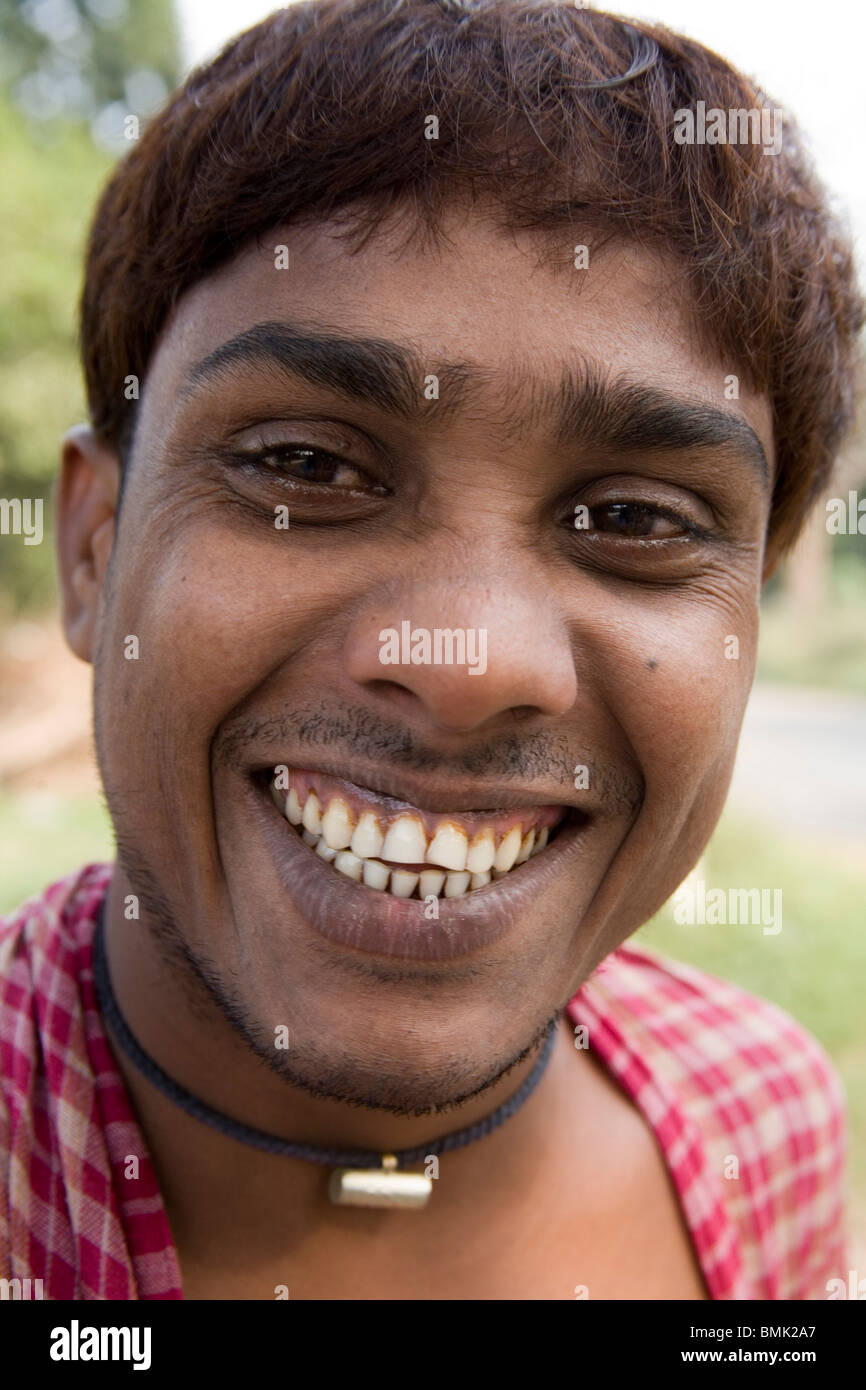Portrait of South Asian Indian man ; Calcutta now Kolkata ; West Bengal ; India Stock Photo